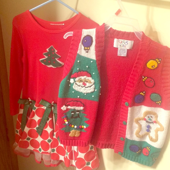 Christmas dress with “ugly”Christmas sweater - Picture 1 of 1